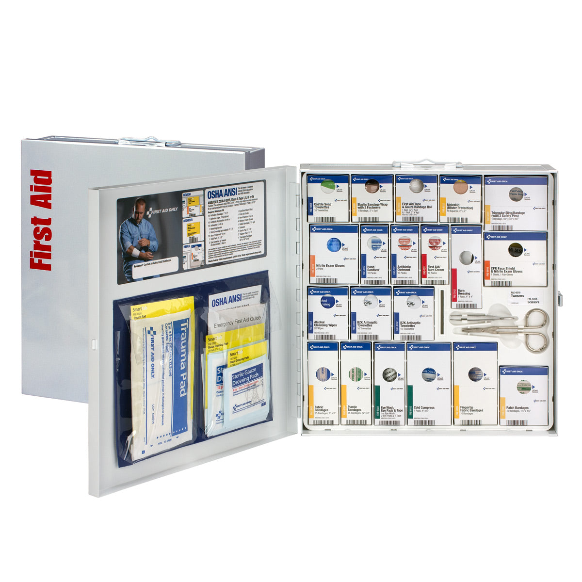 ezReorders 746004 | SmartCompliance 50 Person Large Metal First Aid Cabinet without Medications