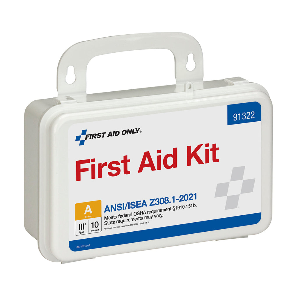 10 Person ANSI A First Aid Kit – Plastic Case – ANSI 2021 Compliant