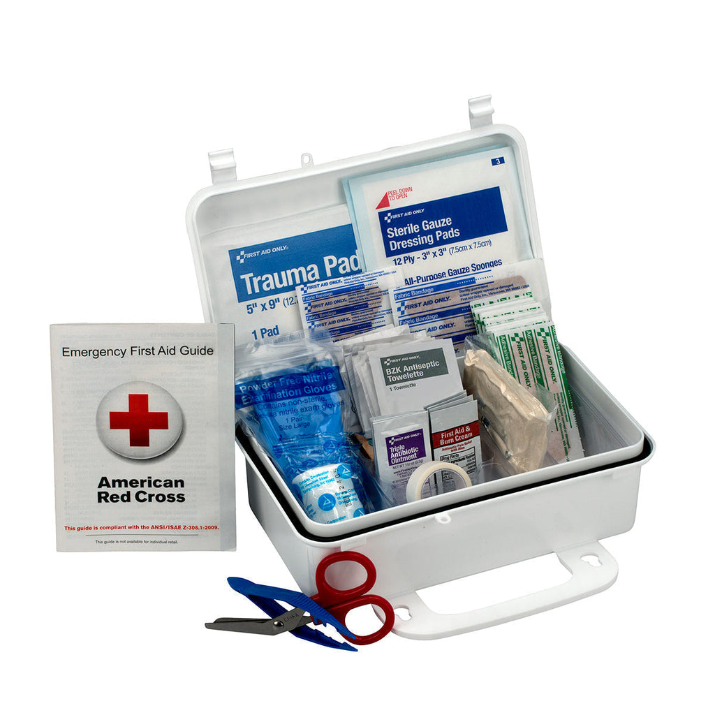 10 Person OSHA Compliant First Aid Kit – Weatherproof Plastic Case