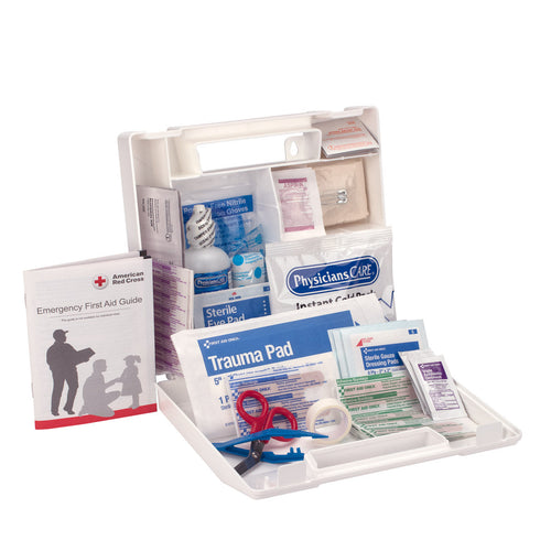25 Person OSHA Compliant First Aid Kit – Plastic Case with Dividers