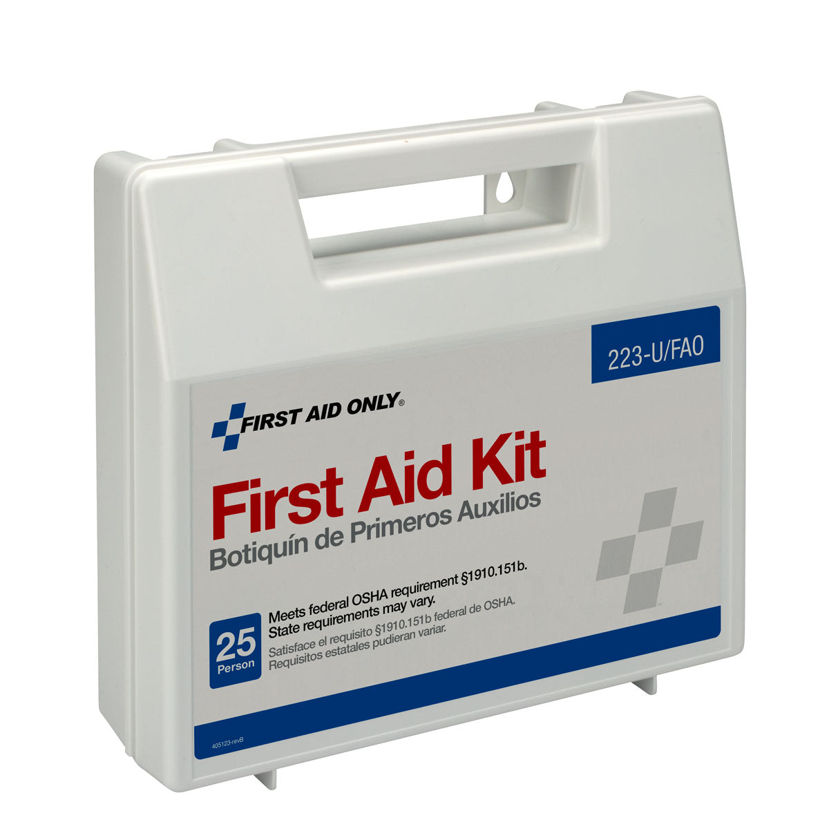 25 Person OSHA Compliant First Aid Kit – Plastic Case with Dividers