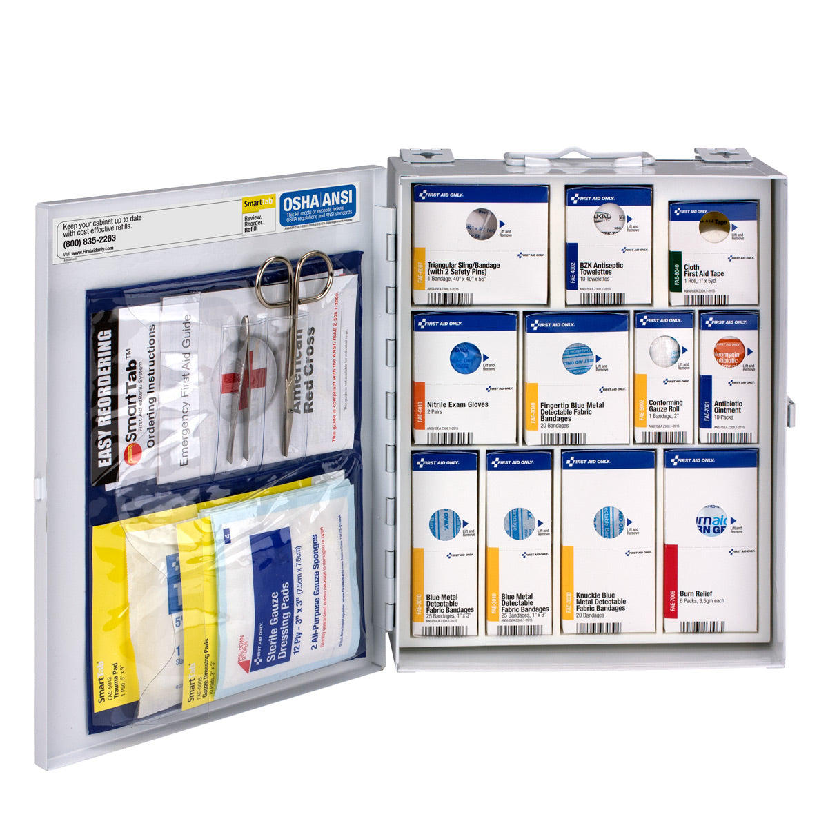 SmartCompliance 25 Person Food Service First Aid Cabinet – Metal, No Medications