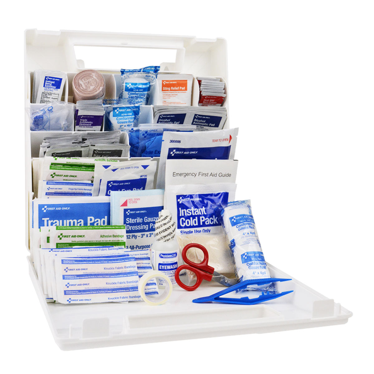 50 Person ANSI A+ First Aid Kit – Bulk Plastic Case – ANSI 2015 Compliant