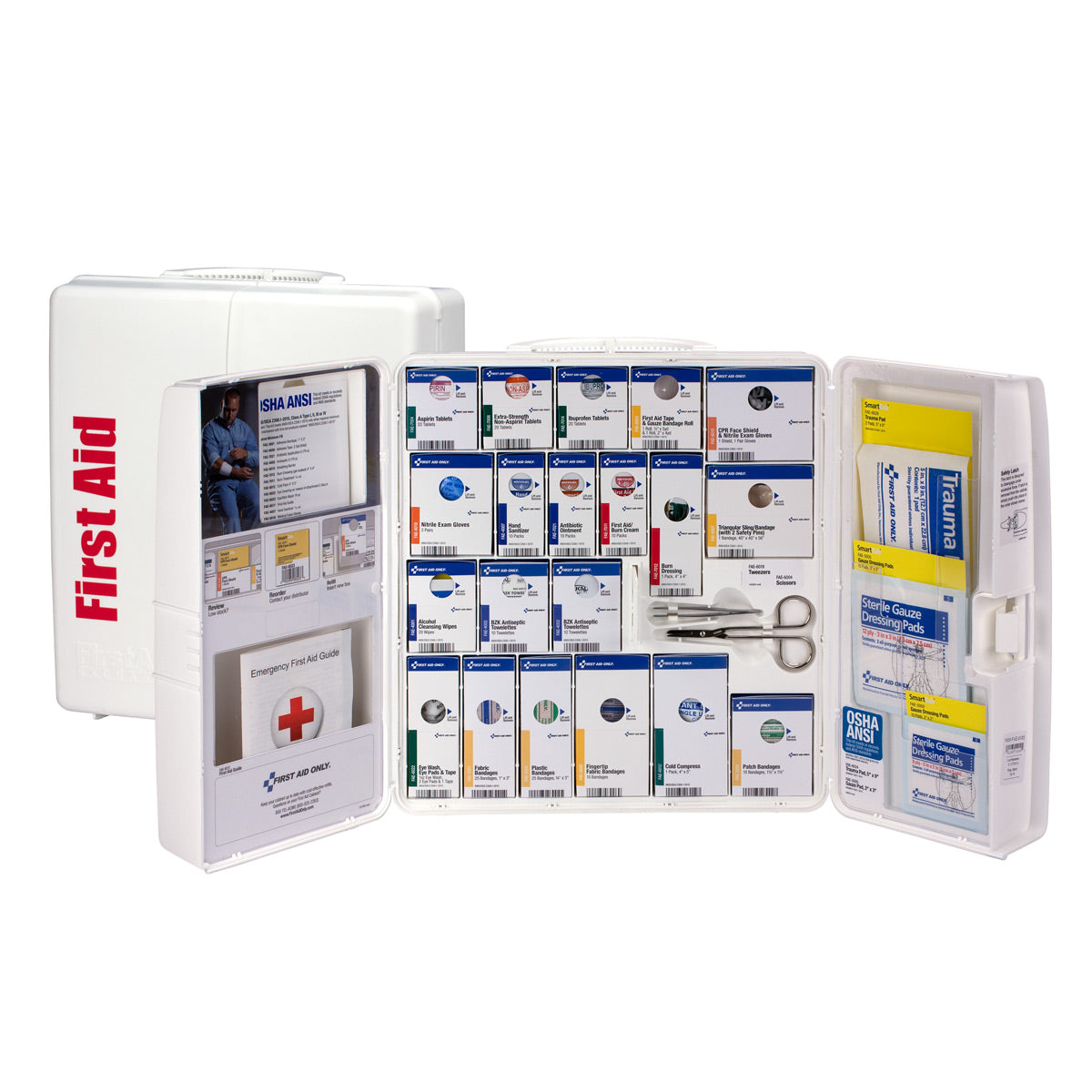 SmartCompliance 50 Person ANSI A Plastic First Aid Cabinet – With Medications