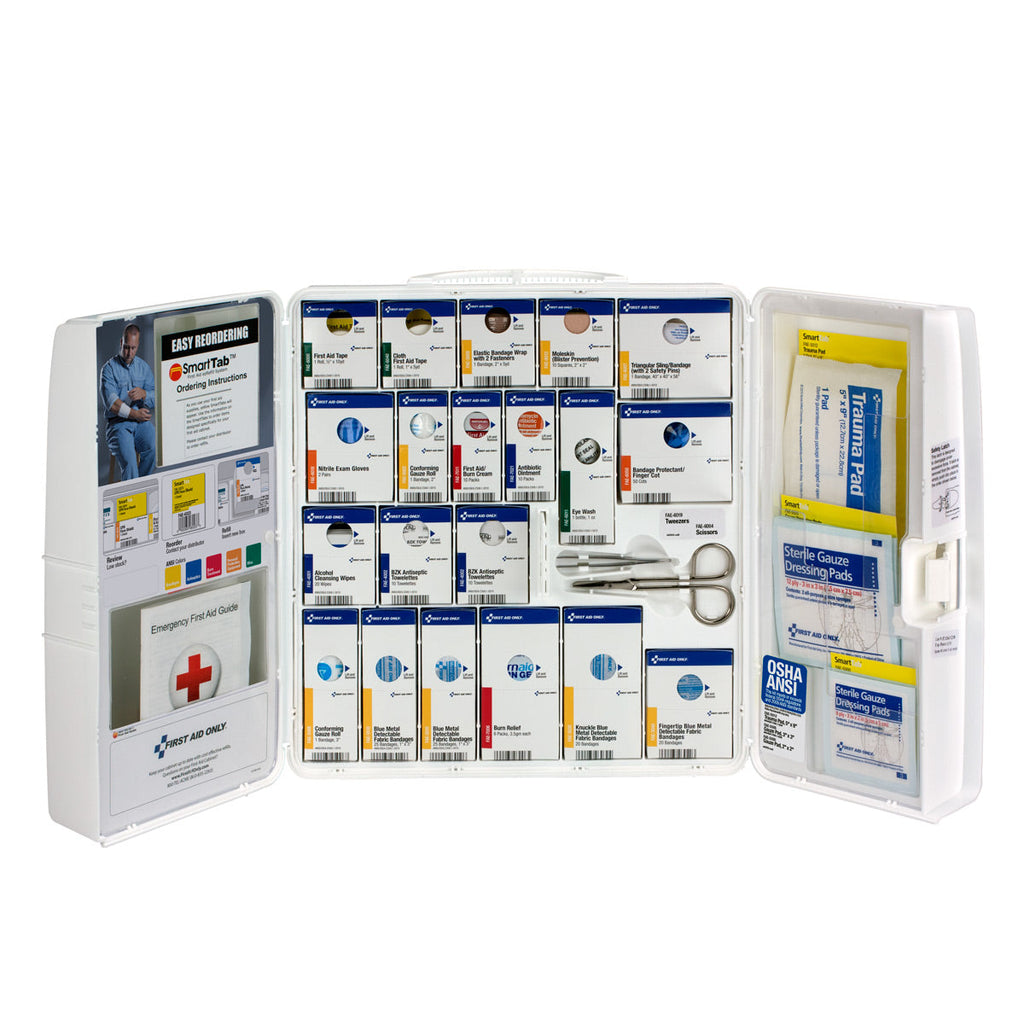 SmartCompliance 50 Person Large Plastic First Aid Cabinet with Medications