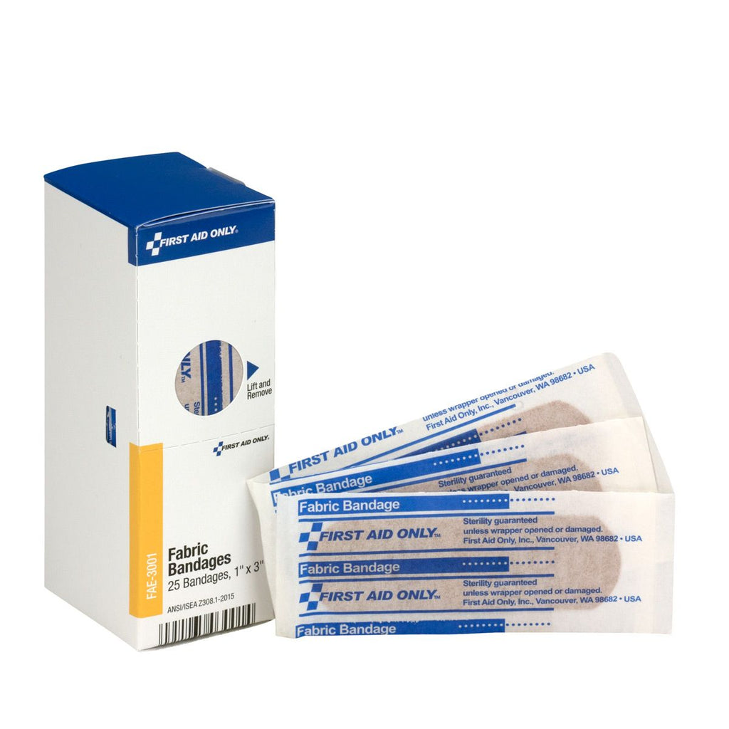 Fabric Adhesive Bandages 1" x 3" – 25 ct