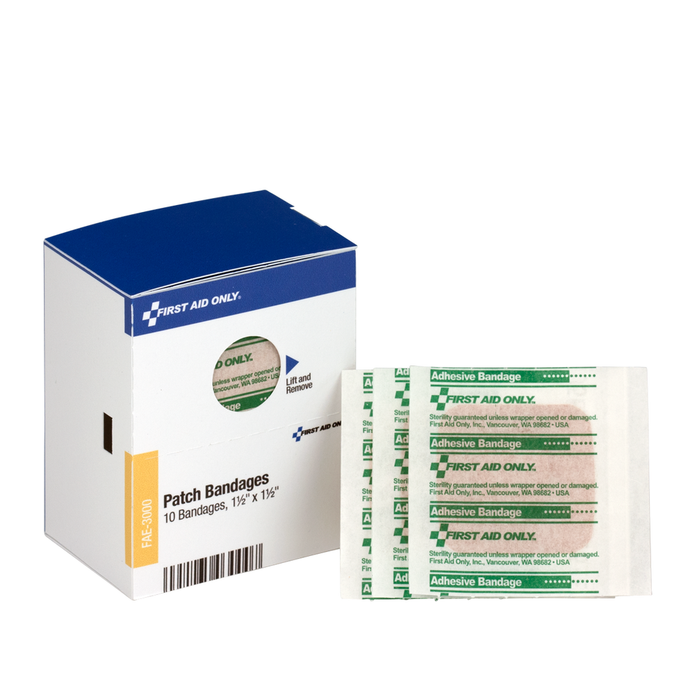 Plastic Adhesive Bandages 1.5" x 1.5" – 25 ct