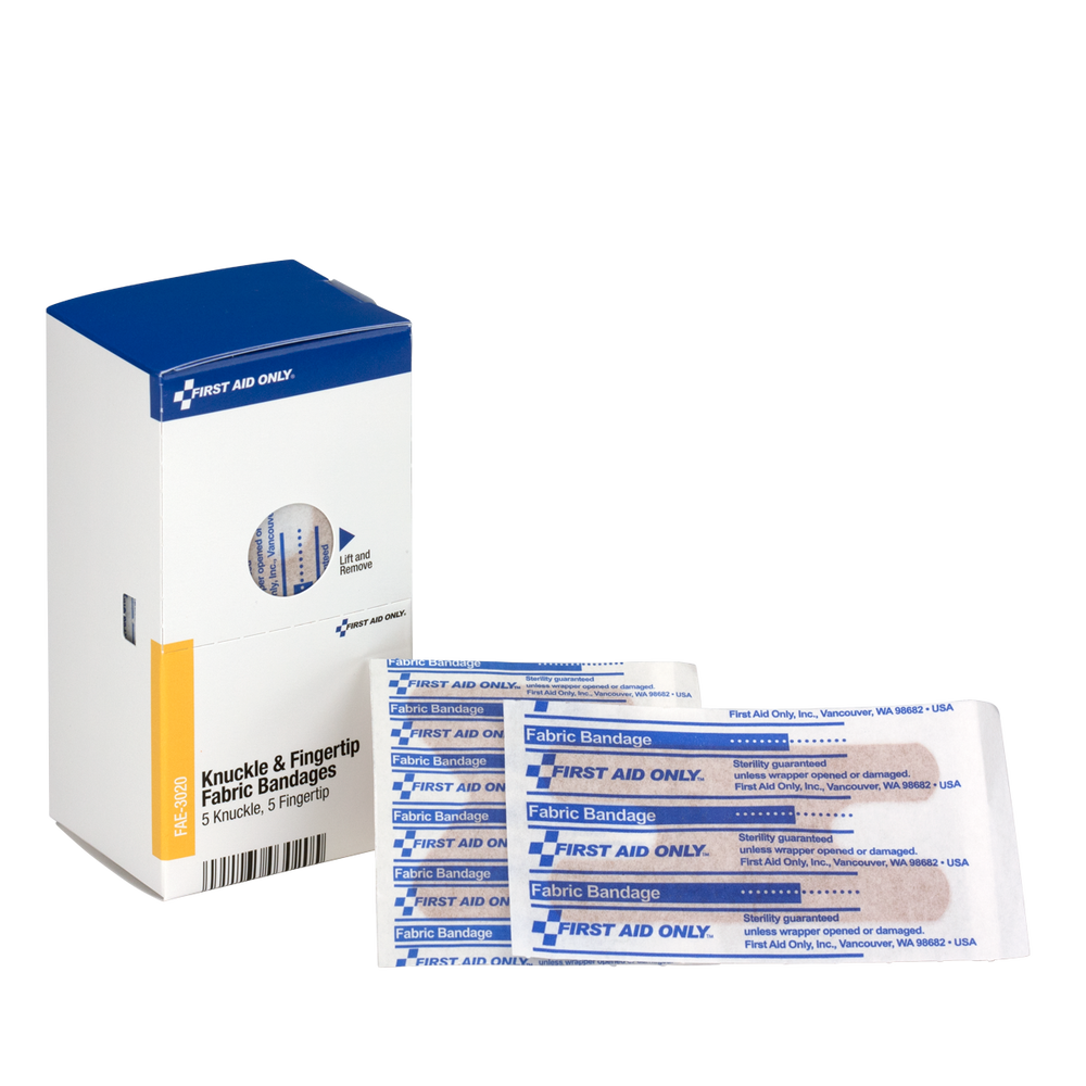 5 Knuckle and 5 Fingertip Adhesive Fabric Banadges, 10ct