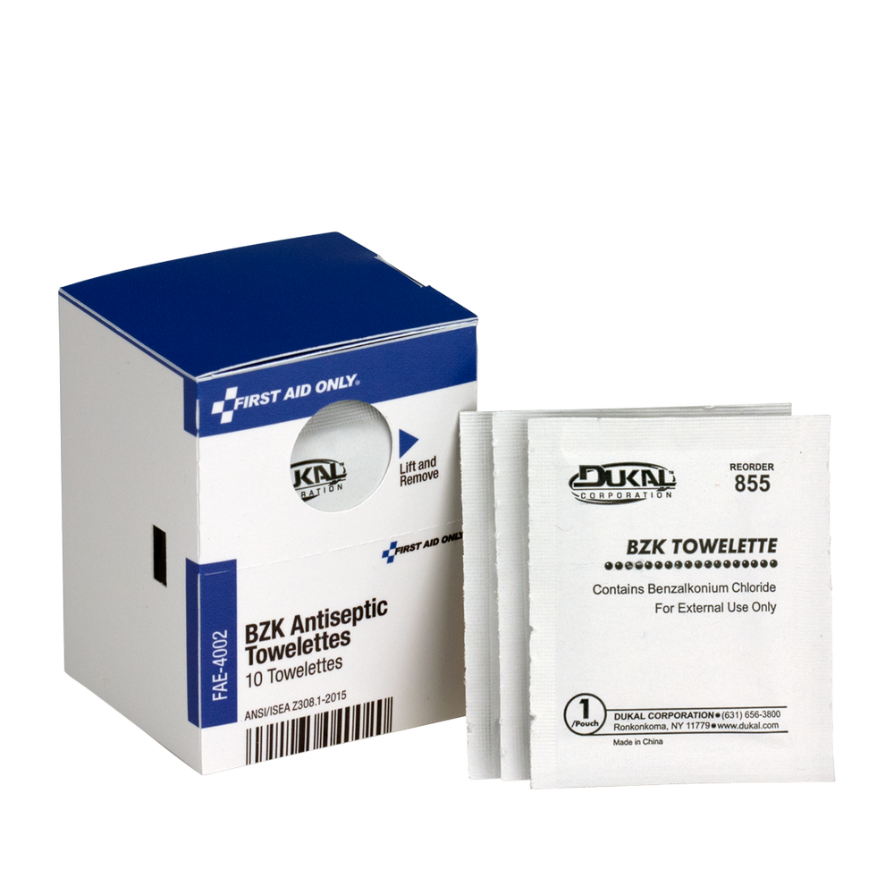 BZK Antiseptic Towelettes – 10 ct