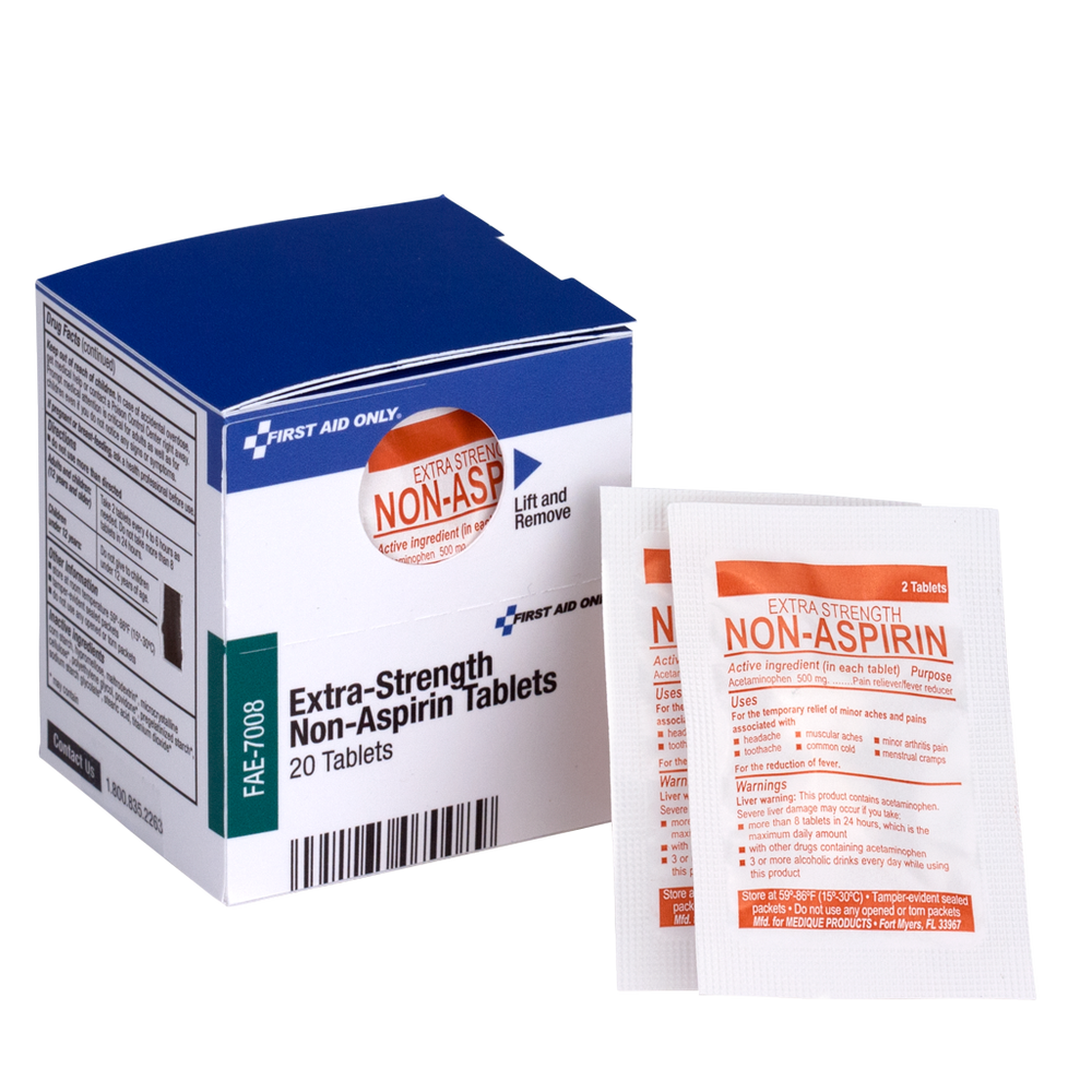 Medication, Non-Aspirin, Tablet, 10 packets, 2 ct.