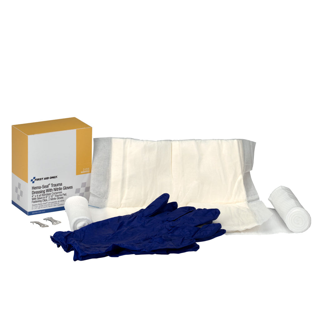 Hemostatic Bandage Compress Kit + Gloves