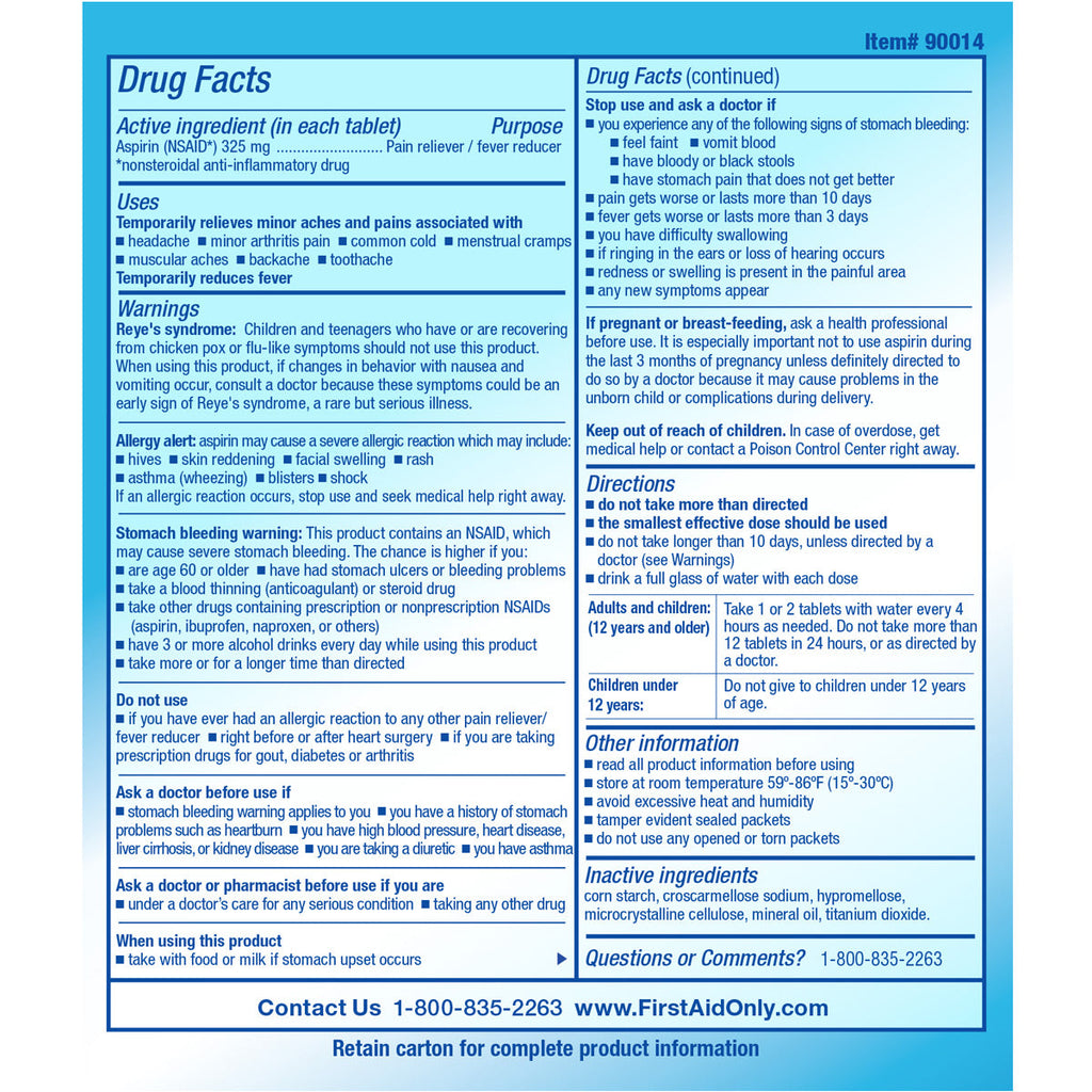 Aspirin Tablets – 100 ct