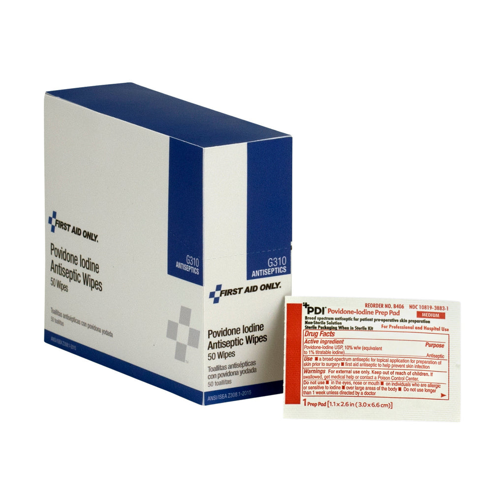 Povidone-Iodine Antiseptic Wipes – 50 ct