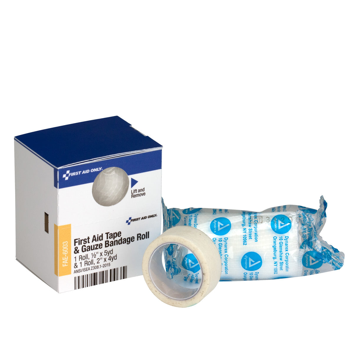 First Aid Tape 1/2" x 5 yd + Gauze Roll
