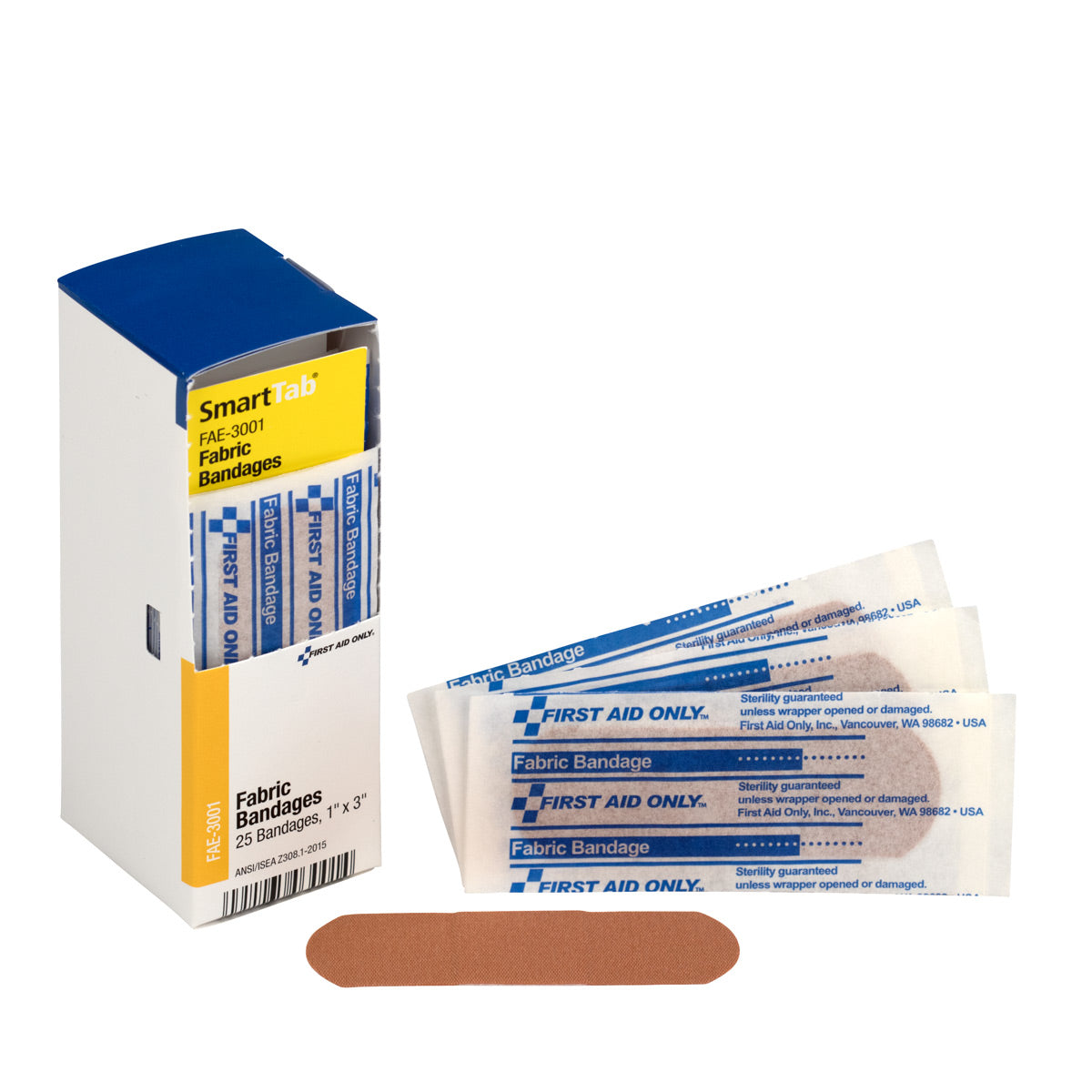 Fabric Adhesive Bandages 1" x 3" – 25 ct