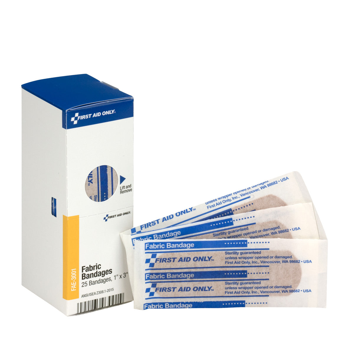 Fabric Adhesive Bandages 1" x 3" – 25 ct