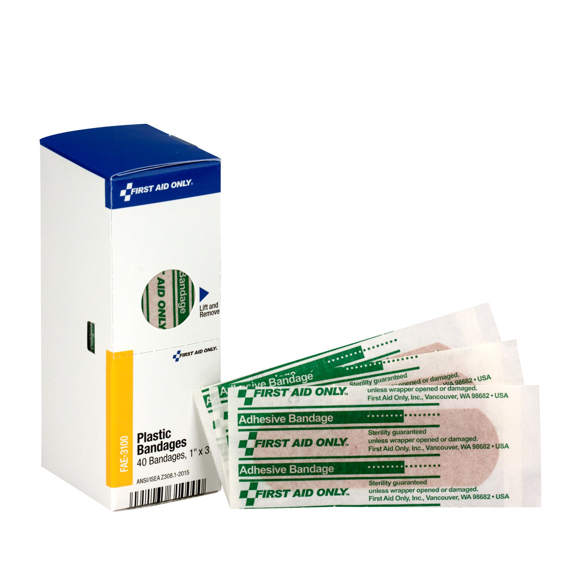 Plastic Adhesive Bandages 1" x 3" – 50 ct