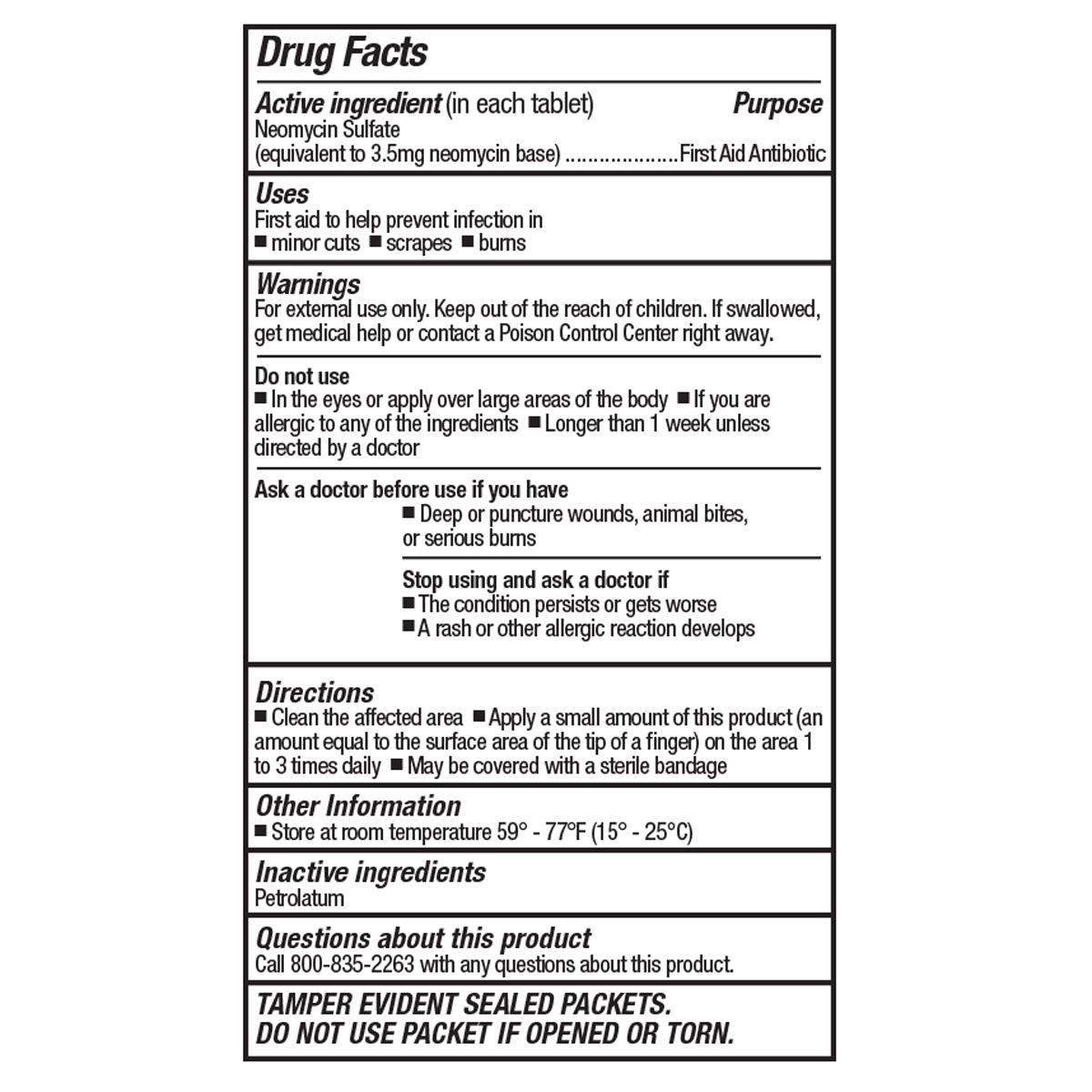 Antibiotic Ointment Packets – First Aid Refill, 10 ct