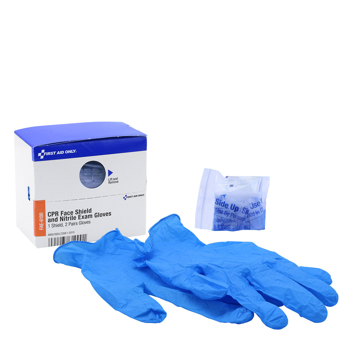 CPR Face Shield & Nitrile Gloves, 1 Shield, 2 Pair Gloves per Box