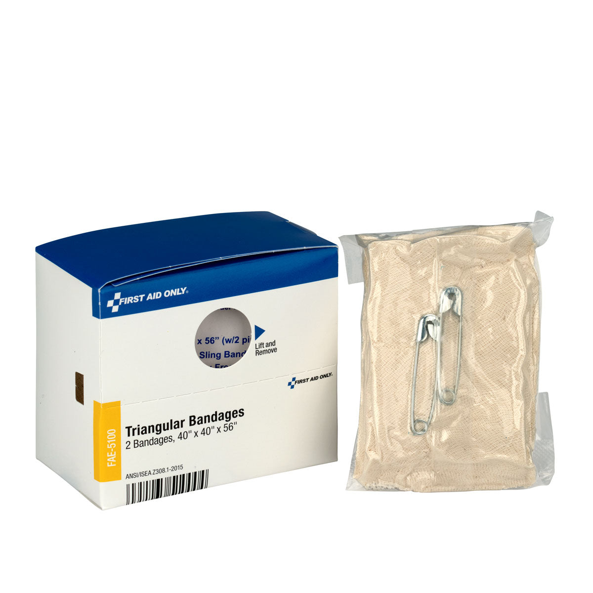 Compressed Triangular Bandage – 40" x 40" x 56", 2 ct