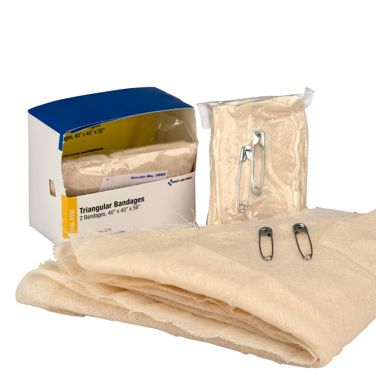 Compressed Triangular Bandage – 40" x 40" x 56", 2 ct