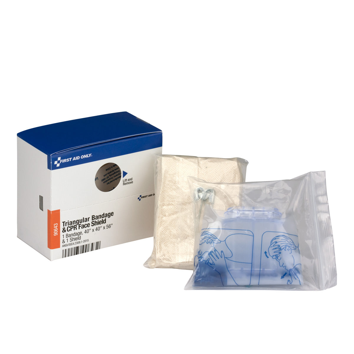 Triangular Bandage + CPR Face Shield Kit