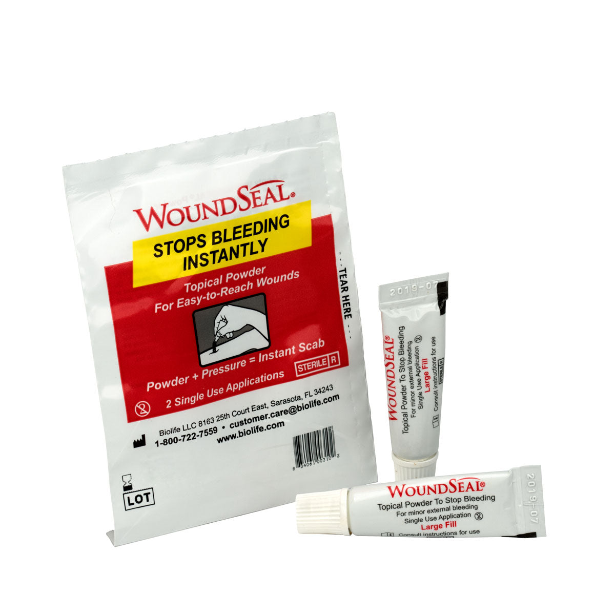 WoundSeal Powder Packets – Bleeding Control, 2 ct